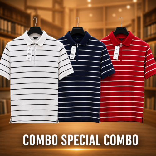Signature 3-Pack – Navy | Red | White PK Cotton Polo Shirt (180 GSM) 2