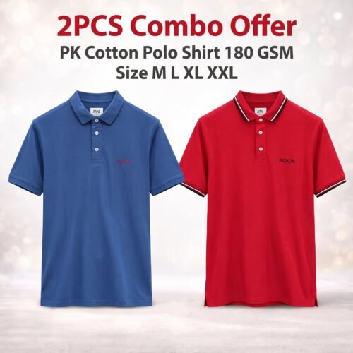 Blue & Red - PK Cotton Polo Shirt 180 GSM